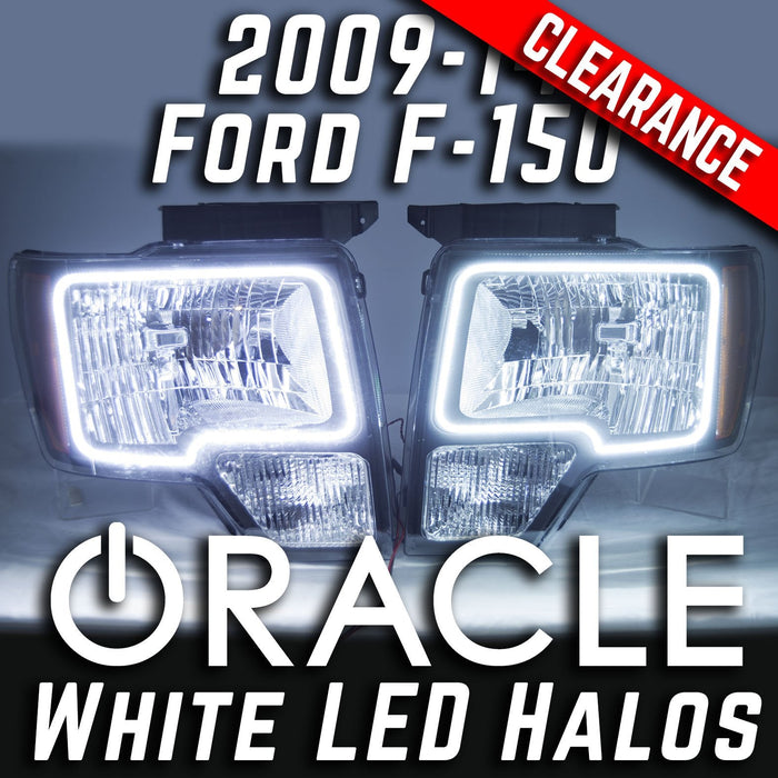 2009-2014 Ford F-150 Headlights with ORACLE White LED SMD Halo Kit