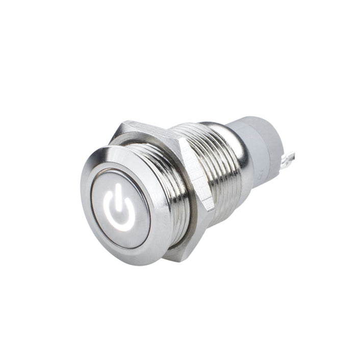 Power symbol switch with white LED