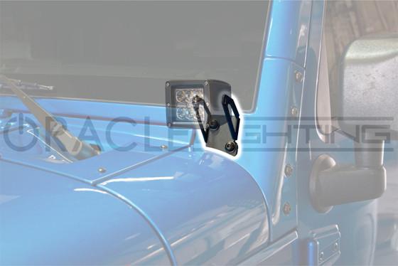 Jeep JK Single Light Mounting Pillar Brackets (Pair)