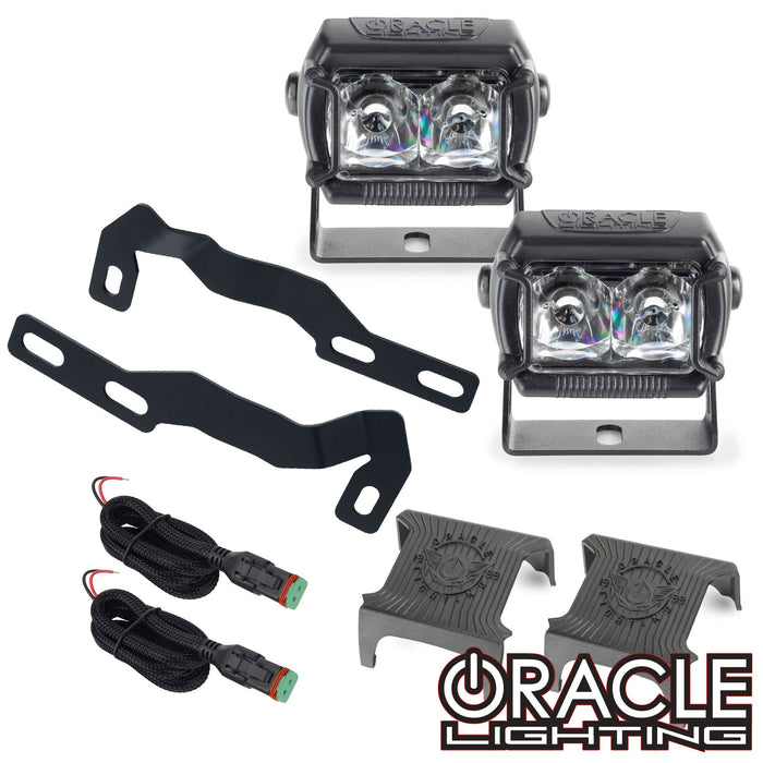 ORACLE Lighting 2016-2023 Toyota Tacoma (3rd Gen) A-Pillar Hood Mount Brackets w/ VEGA™ Series 2 Spotlights