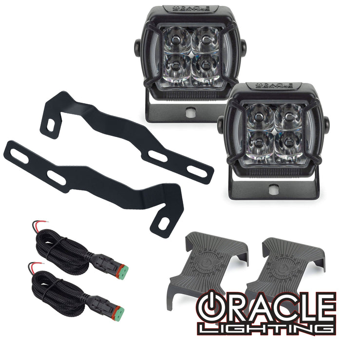 ORACLE Lighting 2016-2023 Toyota Tacoma (3rd Gen) A-Pillar Hood Mount Brackets w/ VEGA™ Series 4 Spotlights