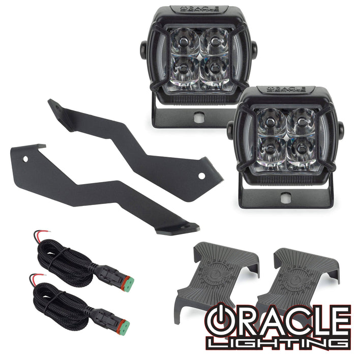 ORACLE Lighting 2004-2014 Ford F-150 / Raptor A-Pillar Hood Mount Brackets w/ VEGA™ Series 4 Spotlights