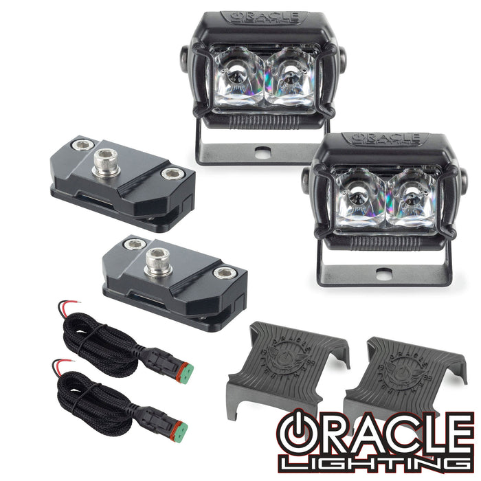 ORACLE Lighting Universal A-Pillar Hood Mount Brackets w/ VEGA™ Series 2 Spotlights