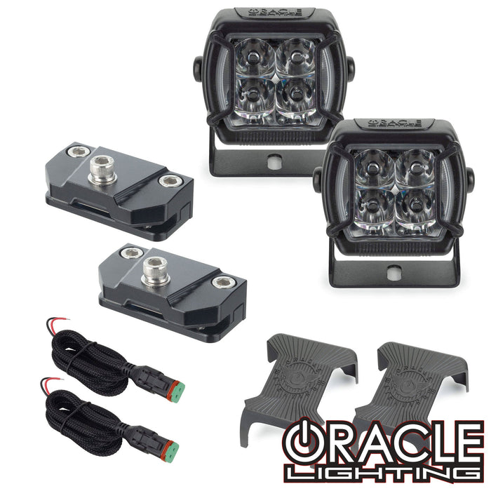 ORACLE Lighting Universal A-Pillar Hood Mount Brackets w/ VEGA™ Series 4 Spotlights