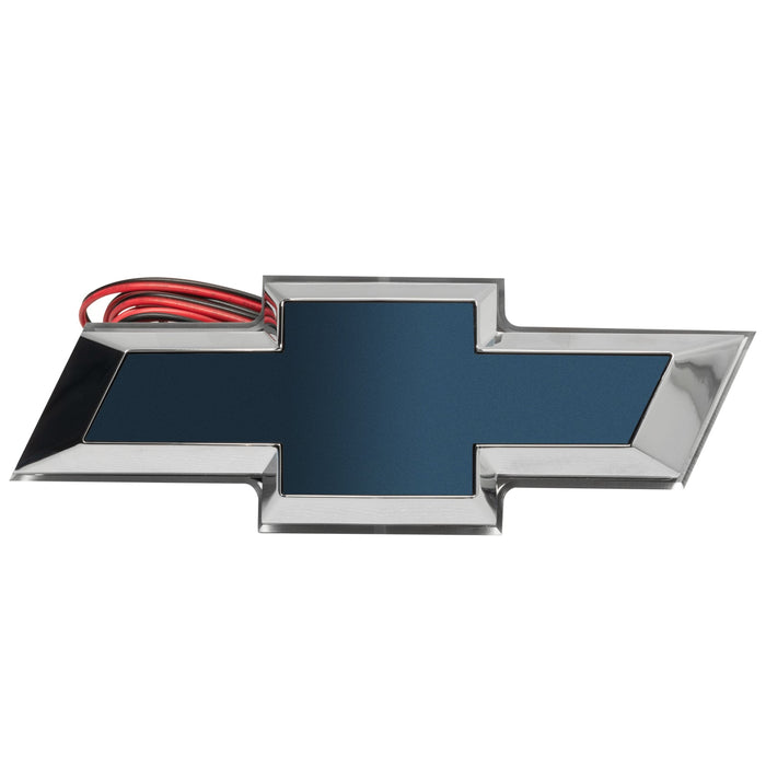 2010-2013 Chevrolet Camaro Illuminated LED Rear Bowtie Emblem with blue paint.
