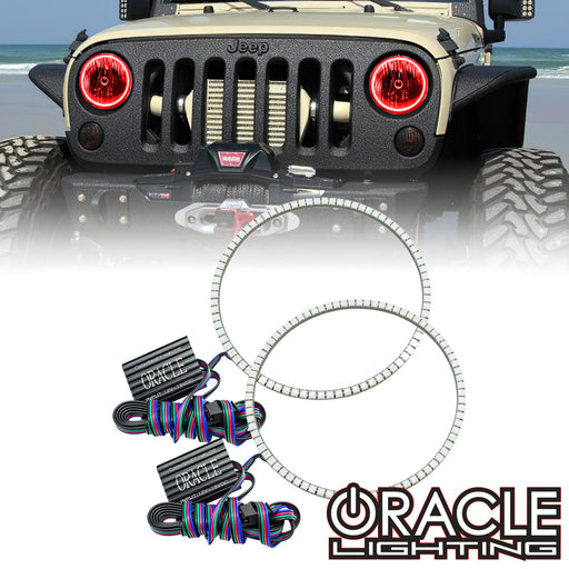 2007-2017 Jeep Wrangler JK LED Surface Mount Headlight Halo Kit