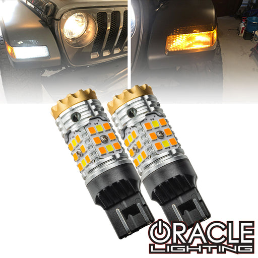 Jeep Wrangler Sport JL Front Turn Signal/ DRL Switchback 7443CK Bulb (Pair)