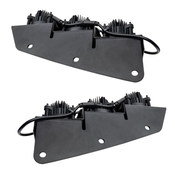 Top view of Ford Bronco Triple LED Fog Light Kit.