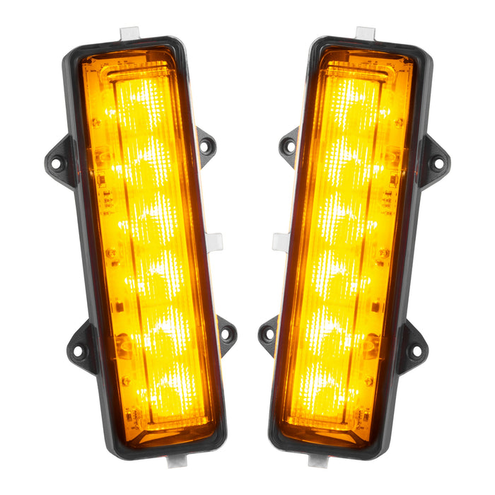 Dual Function Amber/White Reverse LED Modules for Ford Bronco Flush Tail Lights with amber LEDs.