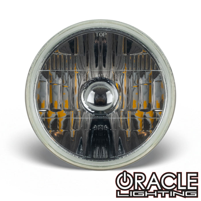 7" Sealed Beam Glass Lens Headlight – Non-Halo (Compatible with H4 LED Bulbs)