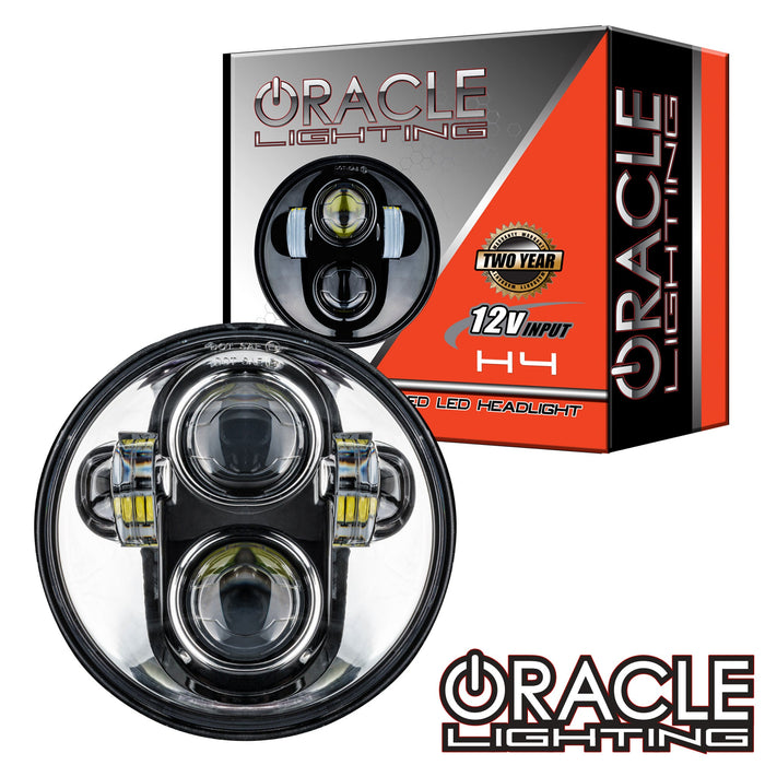 5.75" 40W Replacement LED Headlight - Chrome Bezel