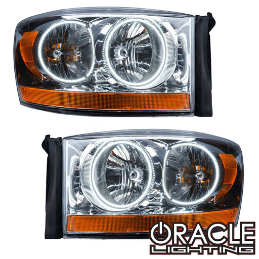 2006 Dodge Ram Pre-Assembled Halo Headlights - Chrome