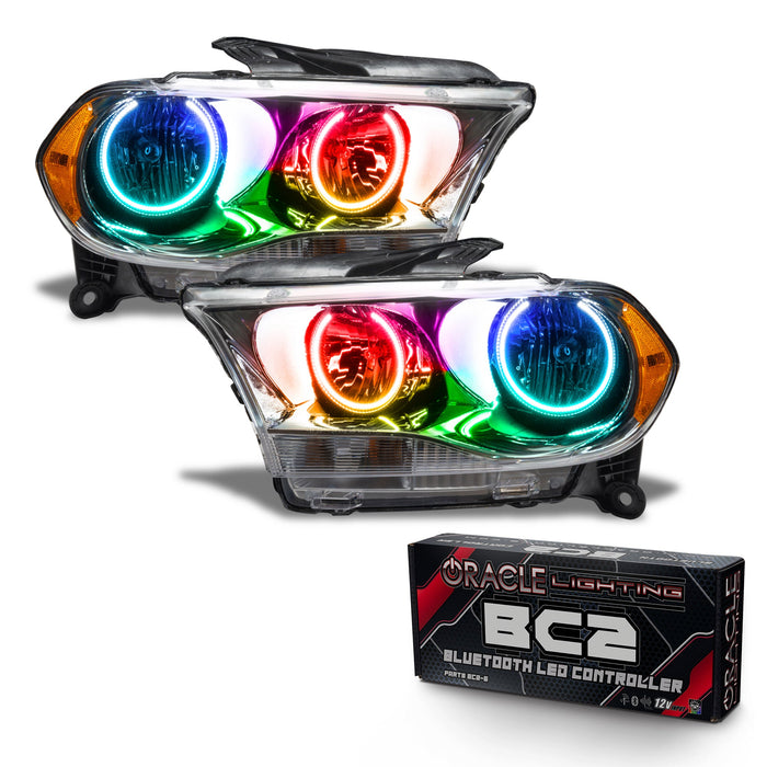 2011-2013 Dodge Durango Pre-Assembled Headlights Non-HID - Chrome Housing