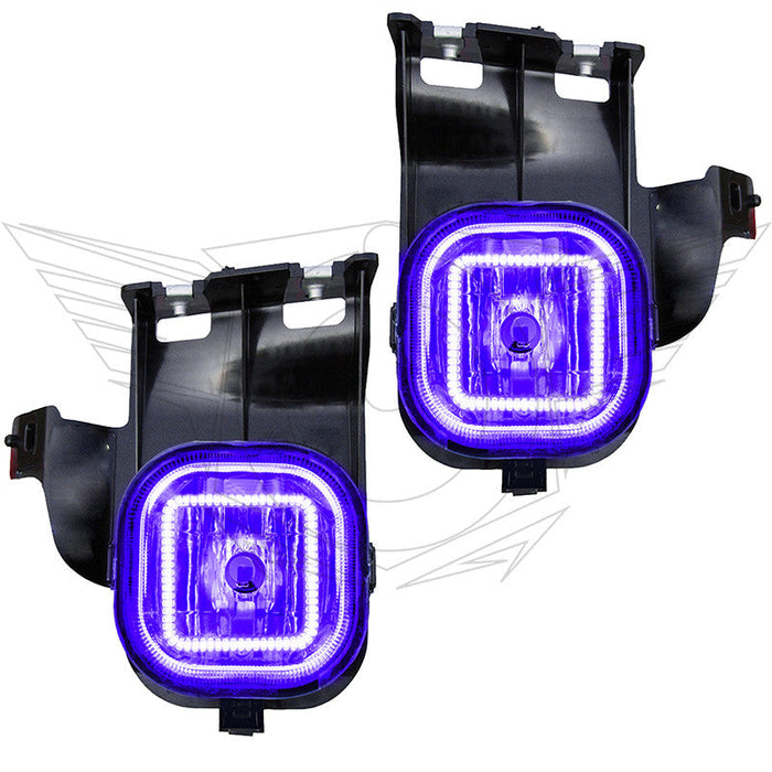 2006-2007 Ford Ranger Pre-Assembled Halo Fog Lights with blue LED halos.