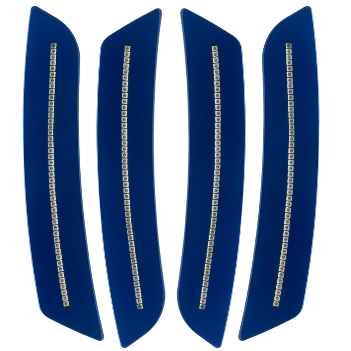 2016-2024 Chevrolet Camaro Concept SMD Sidemarker Set with blue paint and clear lenses.
