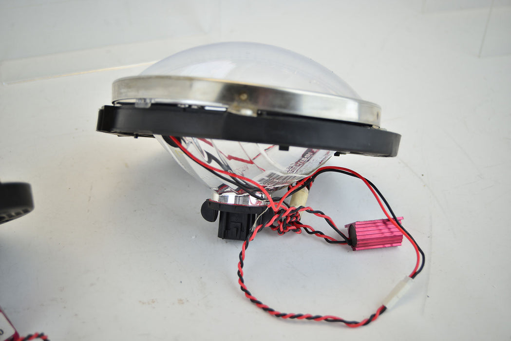 2007-16 Jeep Wrangler Headlights ORACLE with Ultraviolet Purple SMD Halos Installed