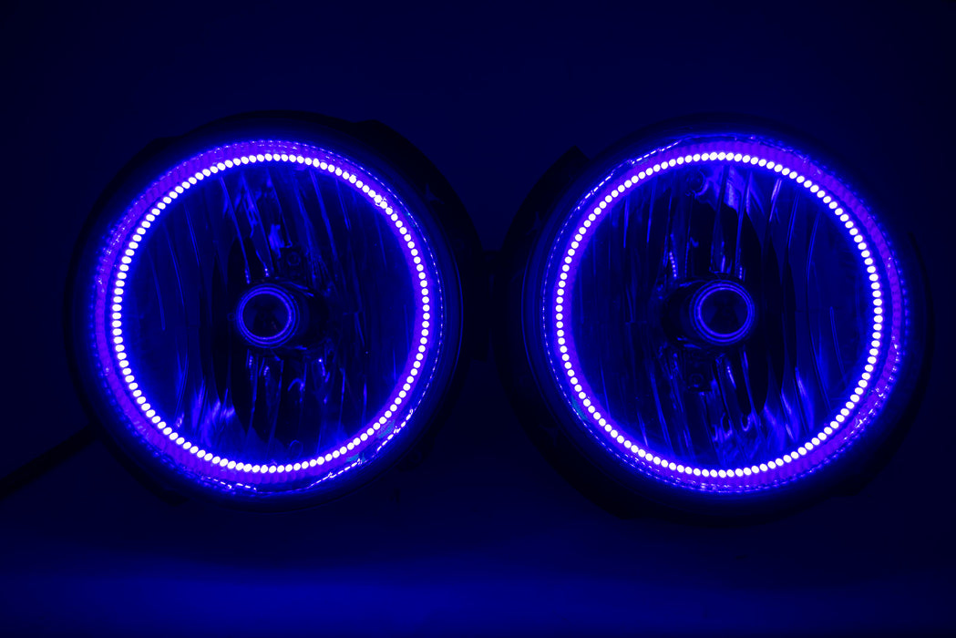 2007-16 Jeep Wrangler JK Headlights - ORACLE Purple/UV SMD Halos Pre-Installed