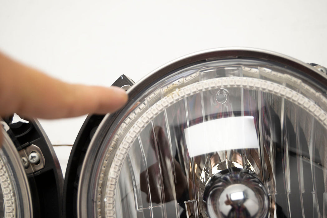 2007-16 Jeep Wrangler JK Headlights - ORACLE Purple/UV SMD Halos Pre-Installed