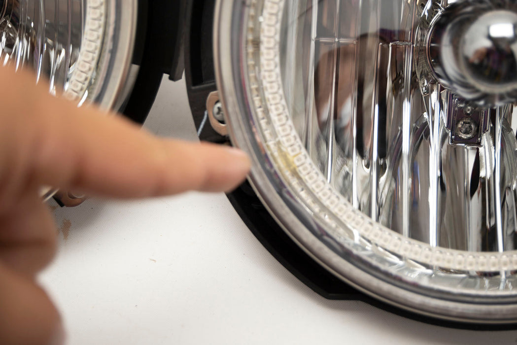 2007-16 Jeep Wrangler JK Headlights - ORACLE Purple/UV SMD Halos Pre-Installed