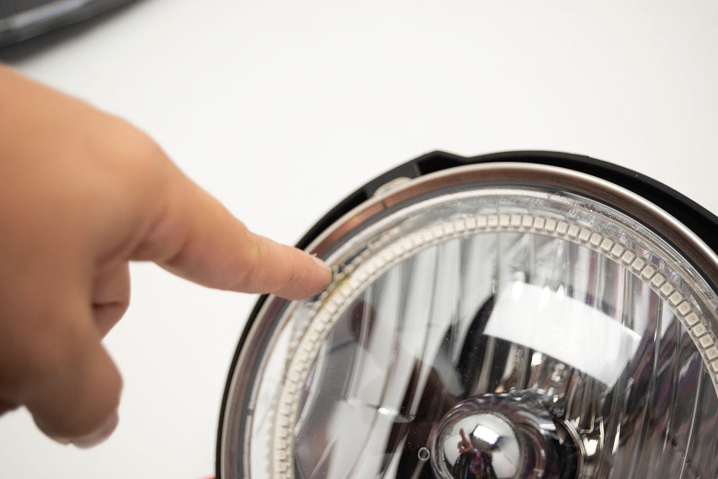 2007-16 Jeep Wrangler JK Headlights - ORACLE Purple/UV SMD Halos Pre-Installed