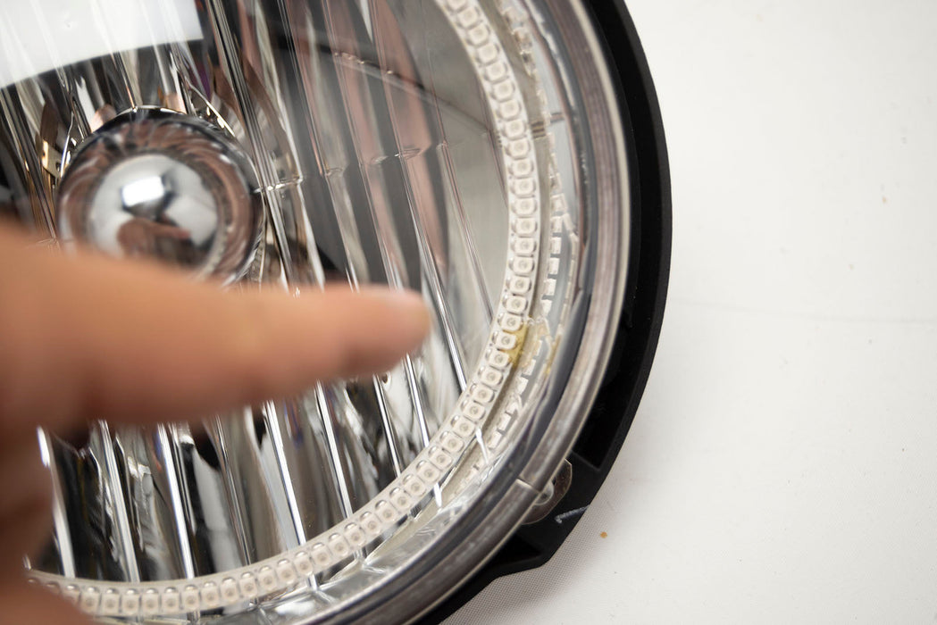 2007-16 Jeep Wrangler JK Headlights - ORACLE Purple/UV SMD Halos Pre-Installed