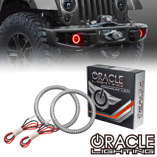 2007-2018 Jeep Wrangler JK LED Surface Mount Fog Light Halo Kit