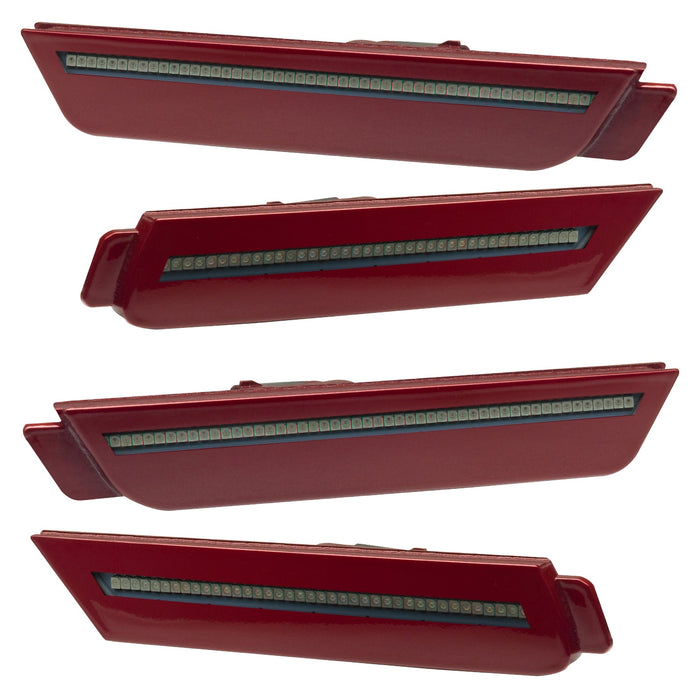 2010-2015 Chevrolet Camaro Concept SMD Sidemarker Set with red jewel paint and tinted lenses.