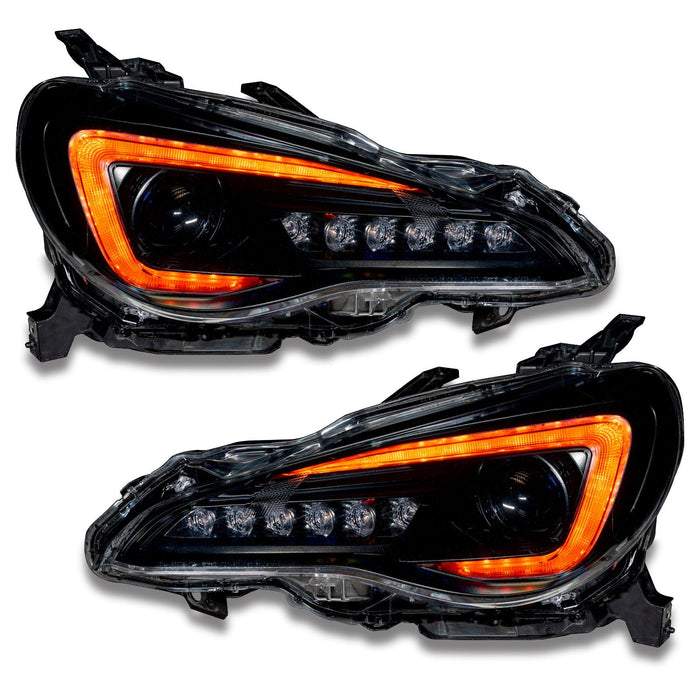Subaru BRZ headlights with amber DRLs