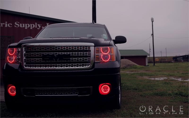 2007-2013 GMC Sierra LED Headlight Halo Kit (Round Style)