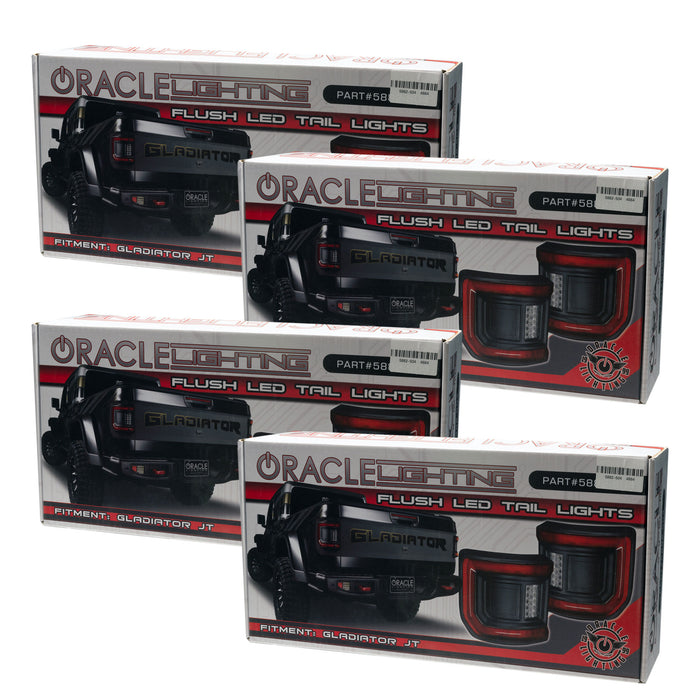 1 Case of ORACLE Lighting Flush Mount LED Tail Light for Jeep Gladiator JT (Set of 4)