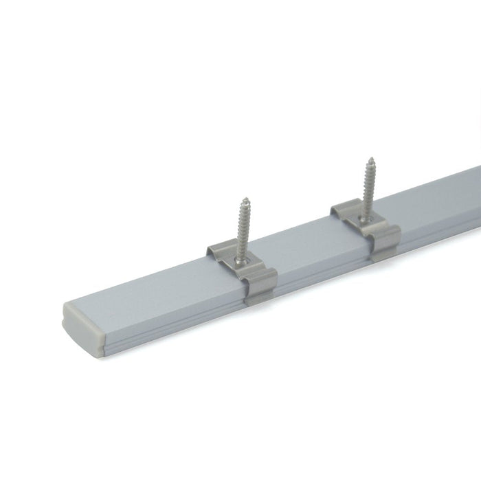 Rear view of 40" Frosted Diffuser Aluminum Channel for LED Flexible Strip
