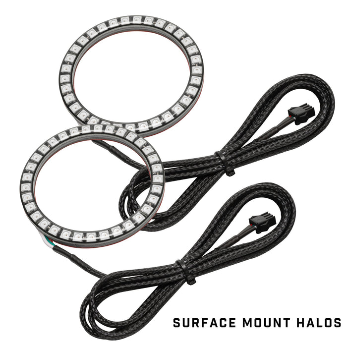 2010-2013 Chevrolet Camaro Dynamic ColorSHIFT Fog Light Halo Kit - Surface Mount Halos