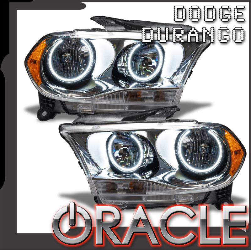 2011-2013 Dodge Durango Pre-Assembled Headlights Non-HID - Chrome