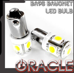 ORACLE BA9S 5 LED 3 Chip Bayonet Bulbs (Pair)