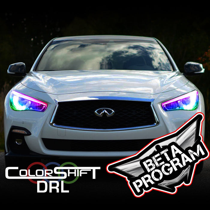 2015-2019 Infiniti Q50 ORACLE ColorSHIFT Headlight DRL Upgrade - BETA Program