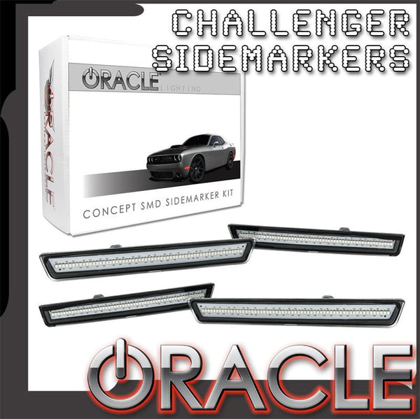 Challenger sidemarkers with ORACLE Lighting logo