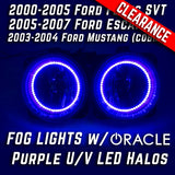 2000-05 Ford Focus SVT/03-04 Mustang SVT/05-07 Escape Fog Lights - ORACLE Purple U/V LED Halos