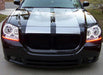 Car with dual intensity circuits installed on headlights