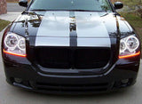 Car with dual intensity circuits installed on headlights