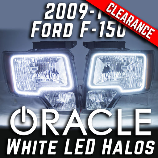 2009-2014 Ford F-150 Headlights with ORACLE White LED SMD Halo Kit