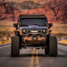 Front view of a Jeep Wrangler JK with LED Off-Road Side Mirrors installed.