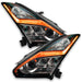 Nissan GT-R headlights with amber DRLs.