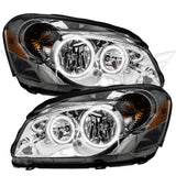 2006-2011 Buick Lucerne LED Headlight Halo Kit with white halo rings.