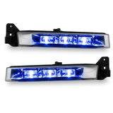 Dodge Charger fog lights with blue LEDs.