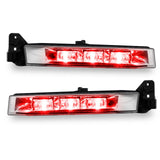 Dodge Charger fog lights with red LEDs.