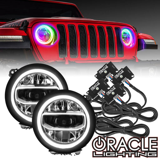 Jeep Wrangler JL ColorSHIFT RGB+W Headlight DRL Upgrade Kit