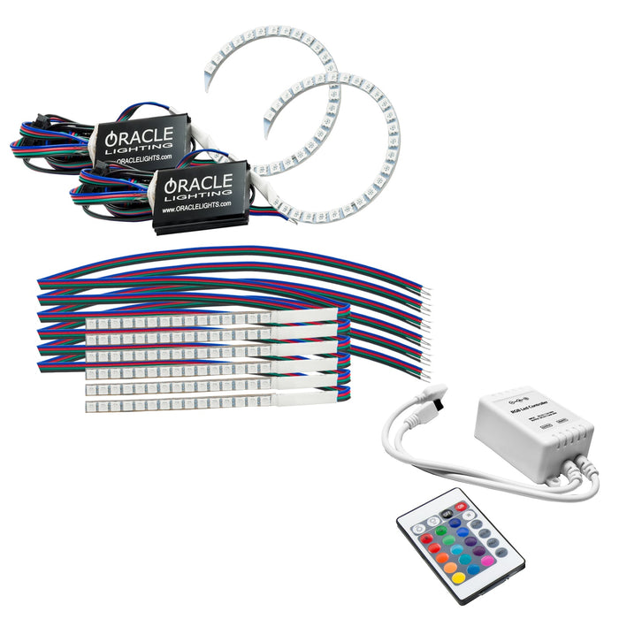 2018-2022 Ford Mustang ColorSHIFT DRL Upgrade w/Halo Kit with Simple Controller.