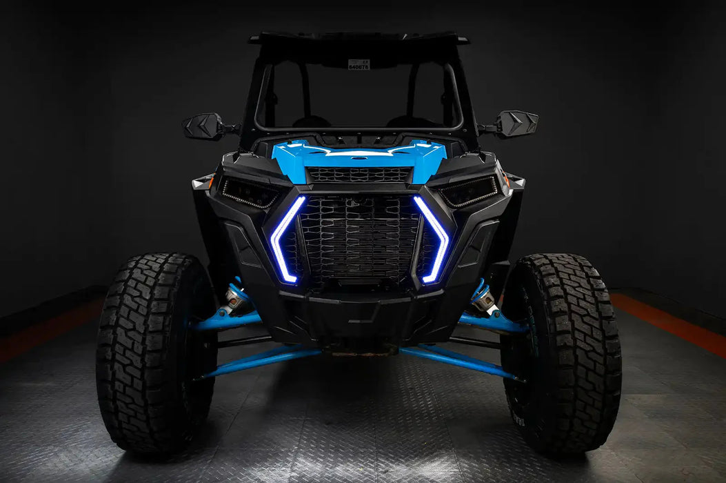 Polaris RZR with blue DRLs