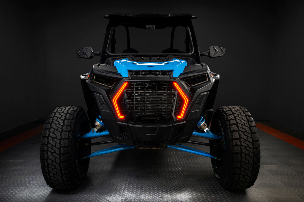 Polaris RZR with red DRLs