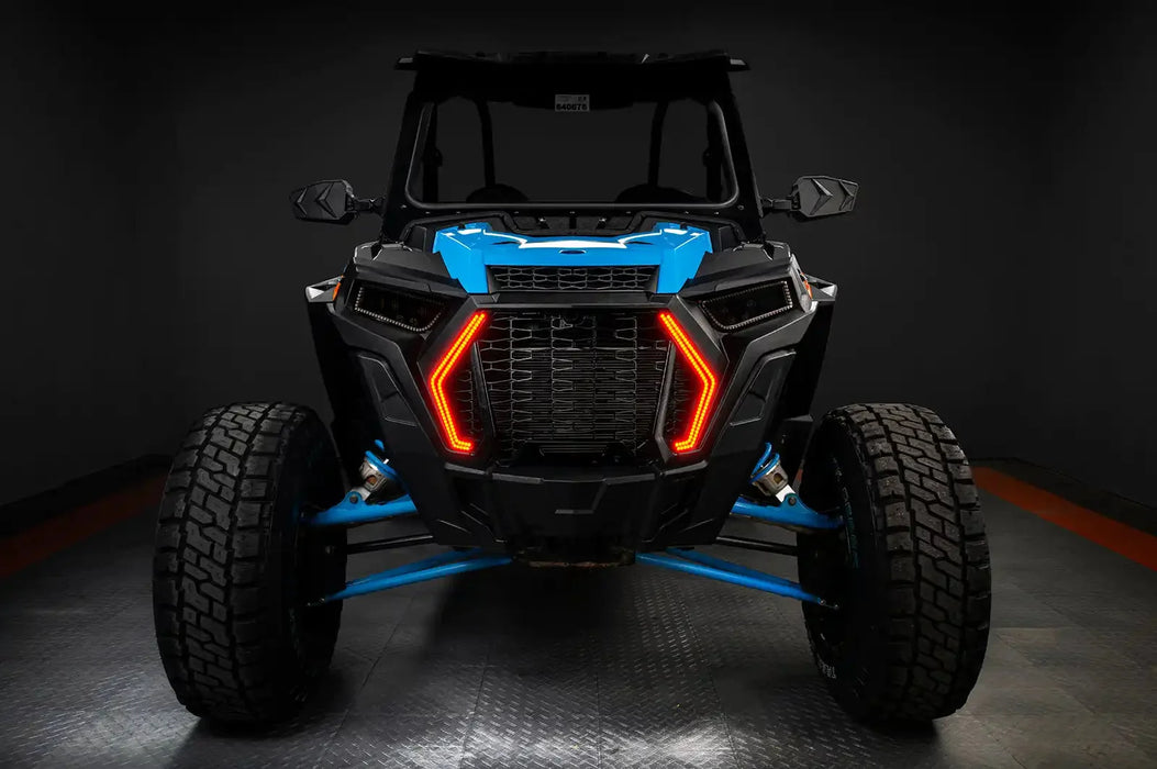 Polaris RZR with red DRLs